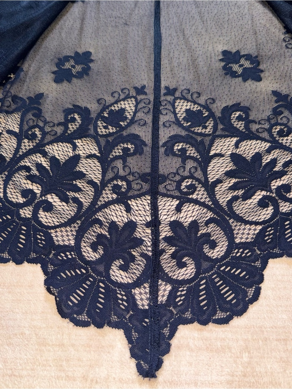 Maurices Navy Lace Floral Kimono Cardigan - Picture 5 of 15